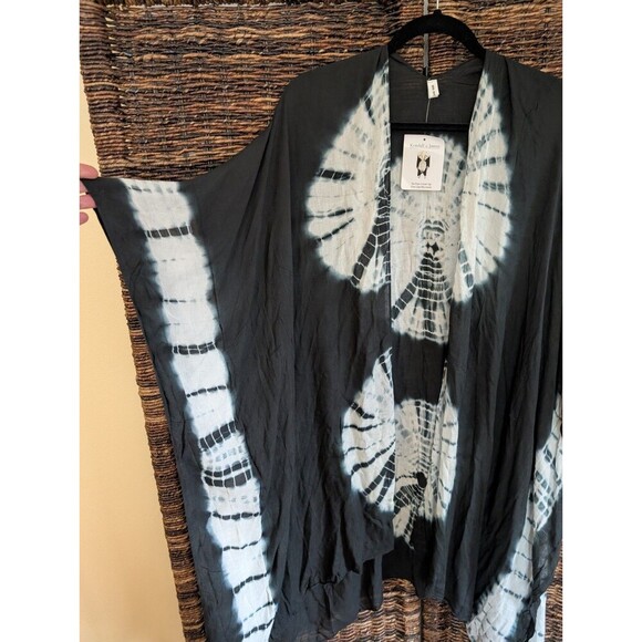 NWT Kendall & James Tie Dye Swimsuit Beach Cover Up Womens One Size Open Front - Picture 2 of 9